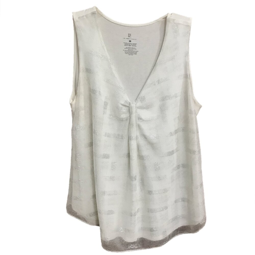 New York & Company / Sleeveless Top / White / Large